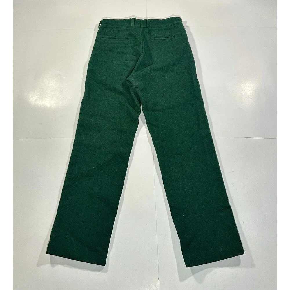 Vintage 60s 70s Kittery Trading Post Heavy Wool Hunting Pants Forest Green 30x36